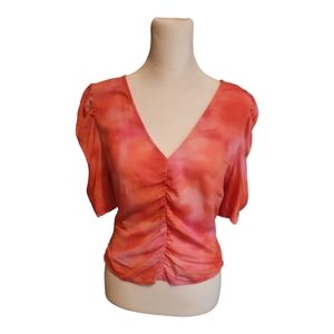 Leith Vneck pink top